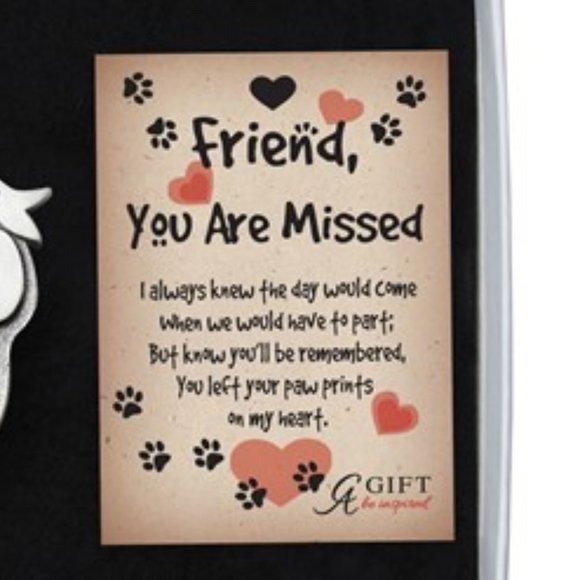 You Left Paw Prints On My Heart Memorial Holds 2 inch Photo Ornament - Picture 3 of 3